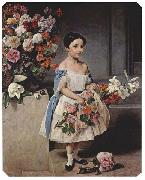Francesco Hayez Portrait of Countess Antonietta Negroni Prati Morosini as a child oil on canvas